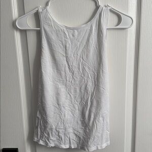 White Sleeveless Tank Top